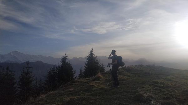 Karsten on the top of the Interlaken hike