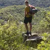 Peeing on the way back down to St. Melanie